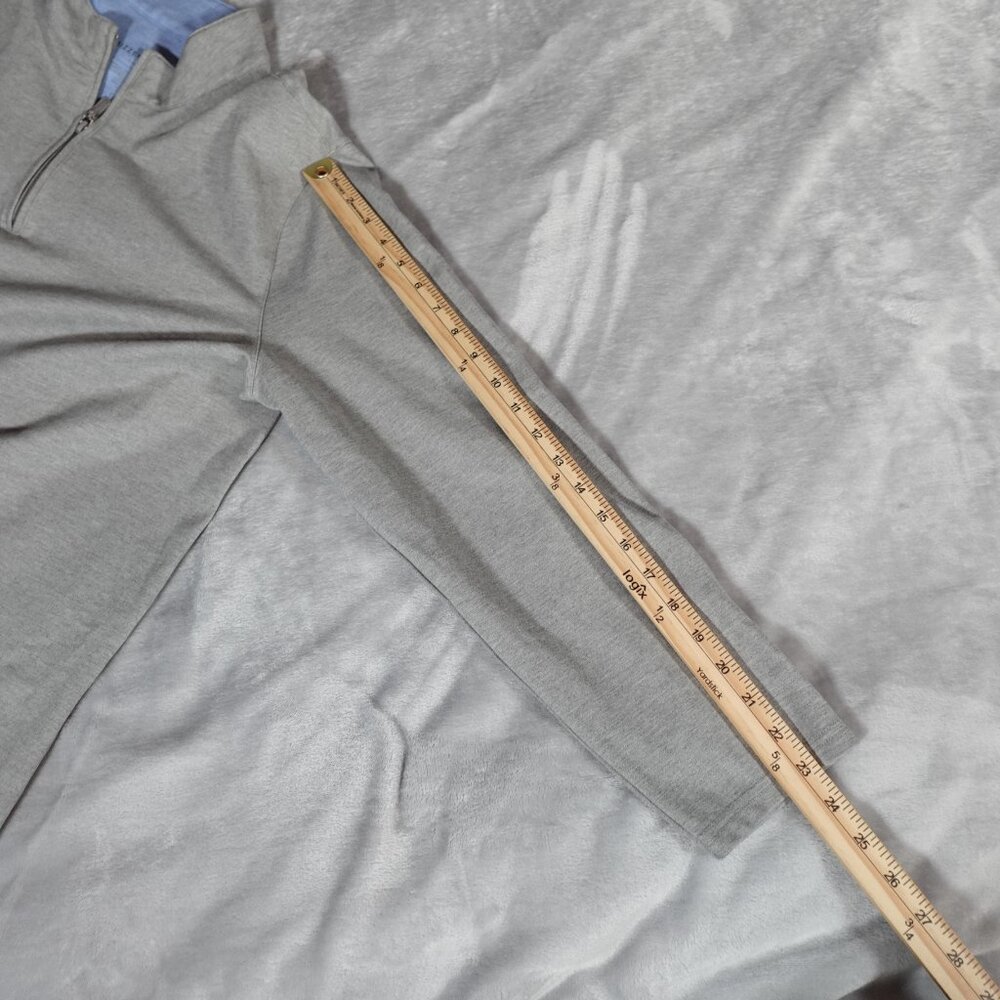 Mizzen Main 1/4 Zip Pullover Mens XL Rayon Stretch Athletic Golf Gray - Picture 10 of 10